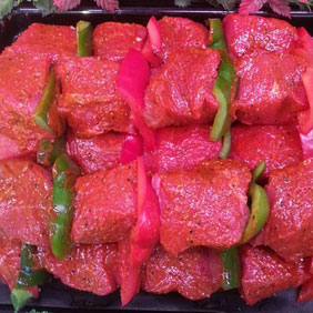 Kebabs at Lewis&rsquo;s Farm Shop